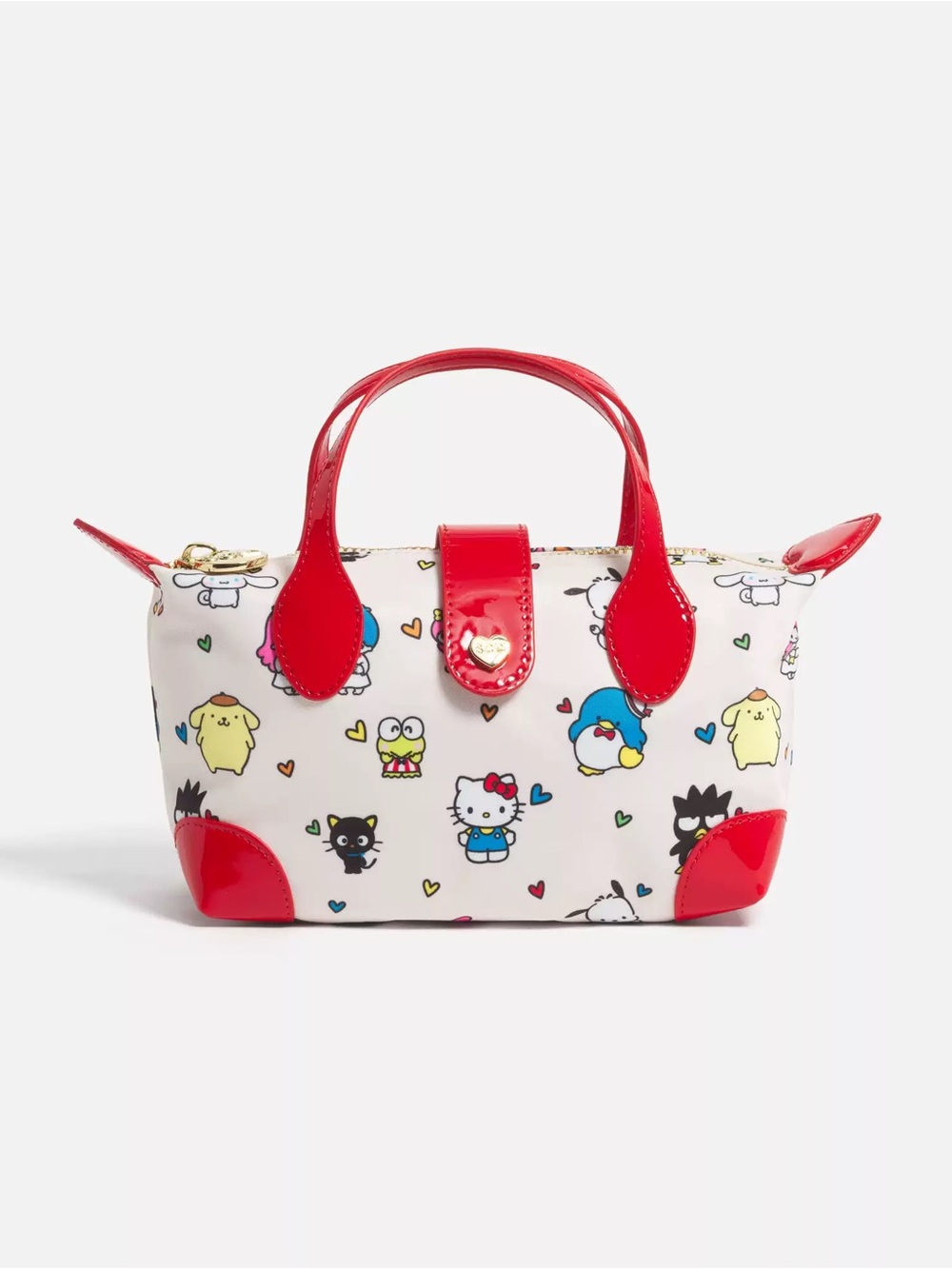 Stoney Clover Ln x Hello Kitty and Friends White Mini Pouchette Red Patent Trim